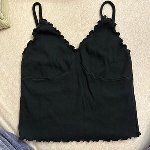 Brandy Melville black ruffle crop top 🖤